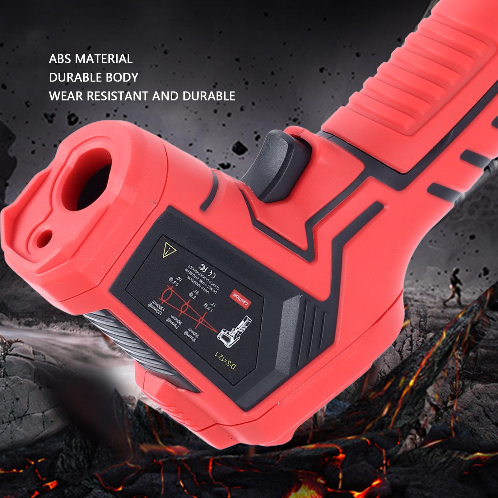 Infrared Thermometer Temperature for Cooking, Electrical Repairs, HVAC Installation, 12:1 Distance Spot Ratio, LCD Display, ABS Material