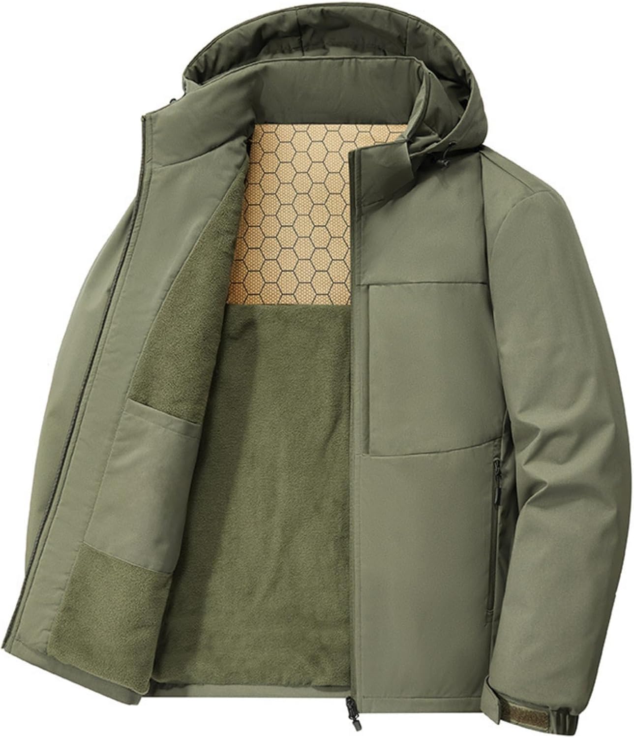 Winter Coats for Men, Windproof Warm Padded Jacket Thickened Windbreaker Waterproof Softshell Snowboard Jacket