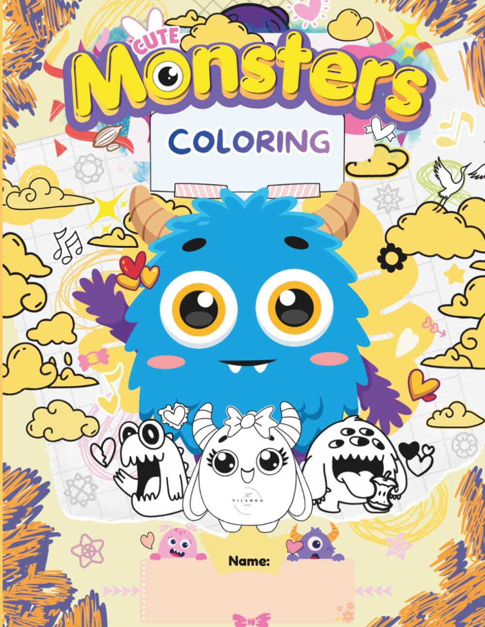 MONSTERS BOOK – The Ultimate Coloring Adventure for Little Artists: 60+ Adorable Monsters Waiting to Be Brought to Life!