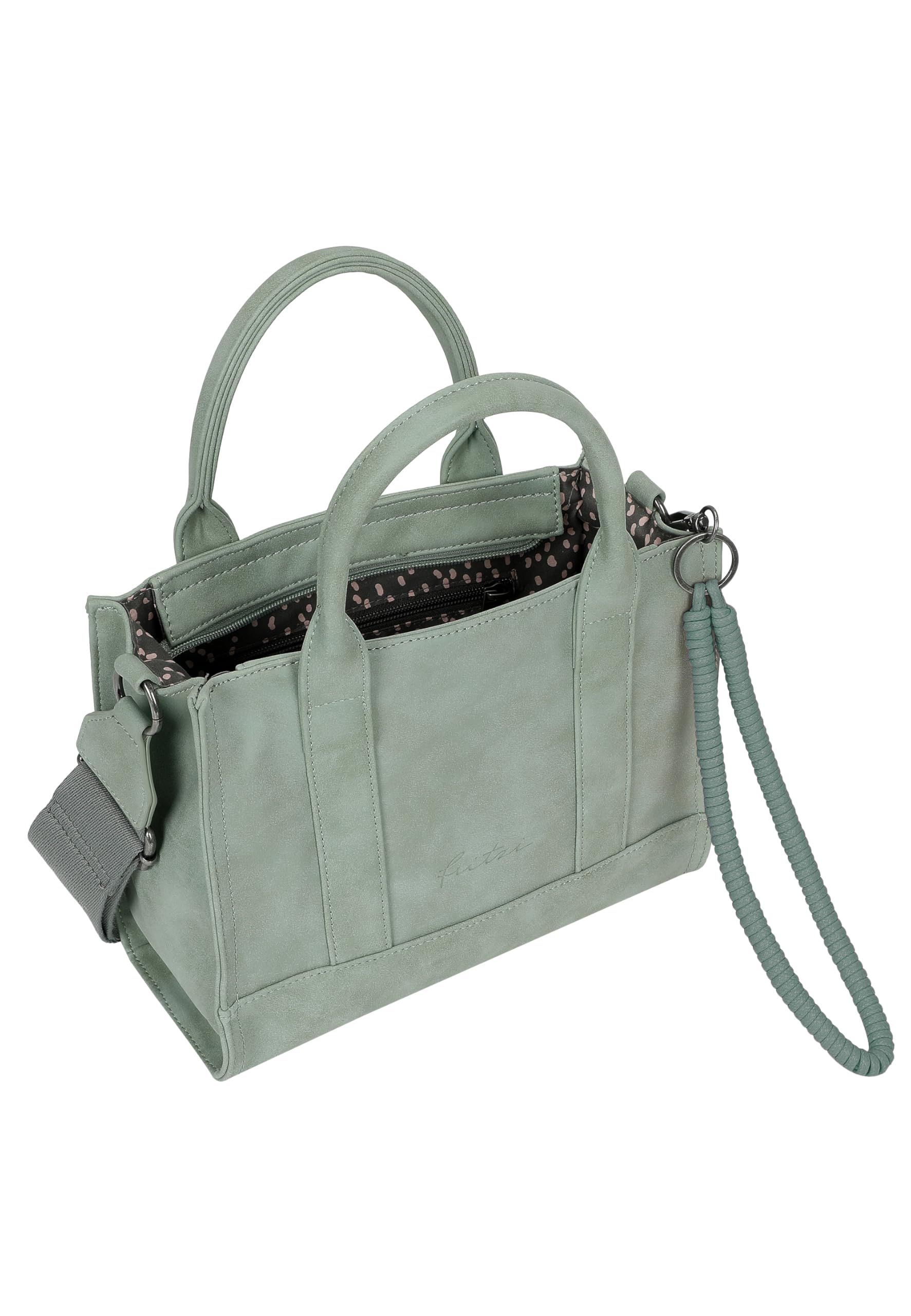 Fritzi SquareN Vintage Crossbody Kunstleder Damen Umhängetasche Handtasche Festival City vegang 20,5 x 26 x 11 cm – Schwarz, Rosa, Braun, Gruen, Grau, Pink, Blau, Anthrazit, Curry, Rot, Gelb