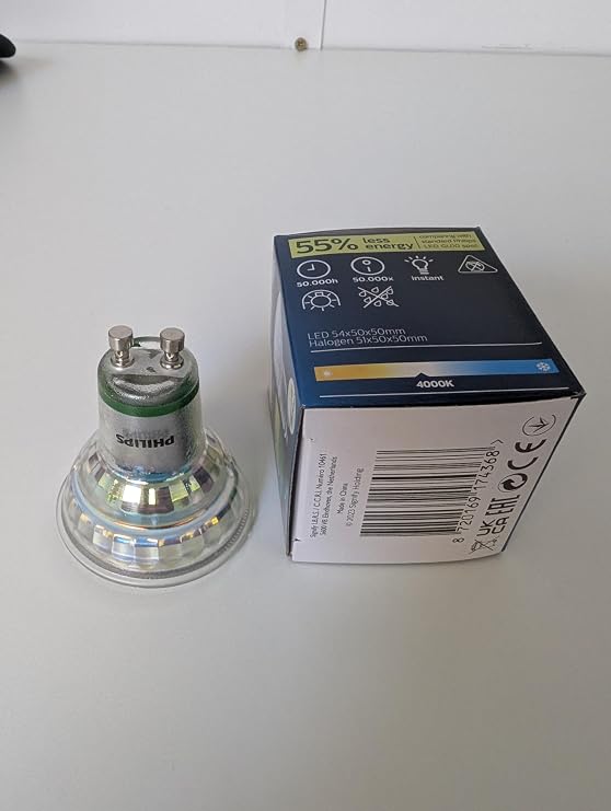 Philips Master Ultra Efficient LED 2.1W GU10 4000K Cool White 36 Degree - Pack of 10 [Energy Class A]