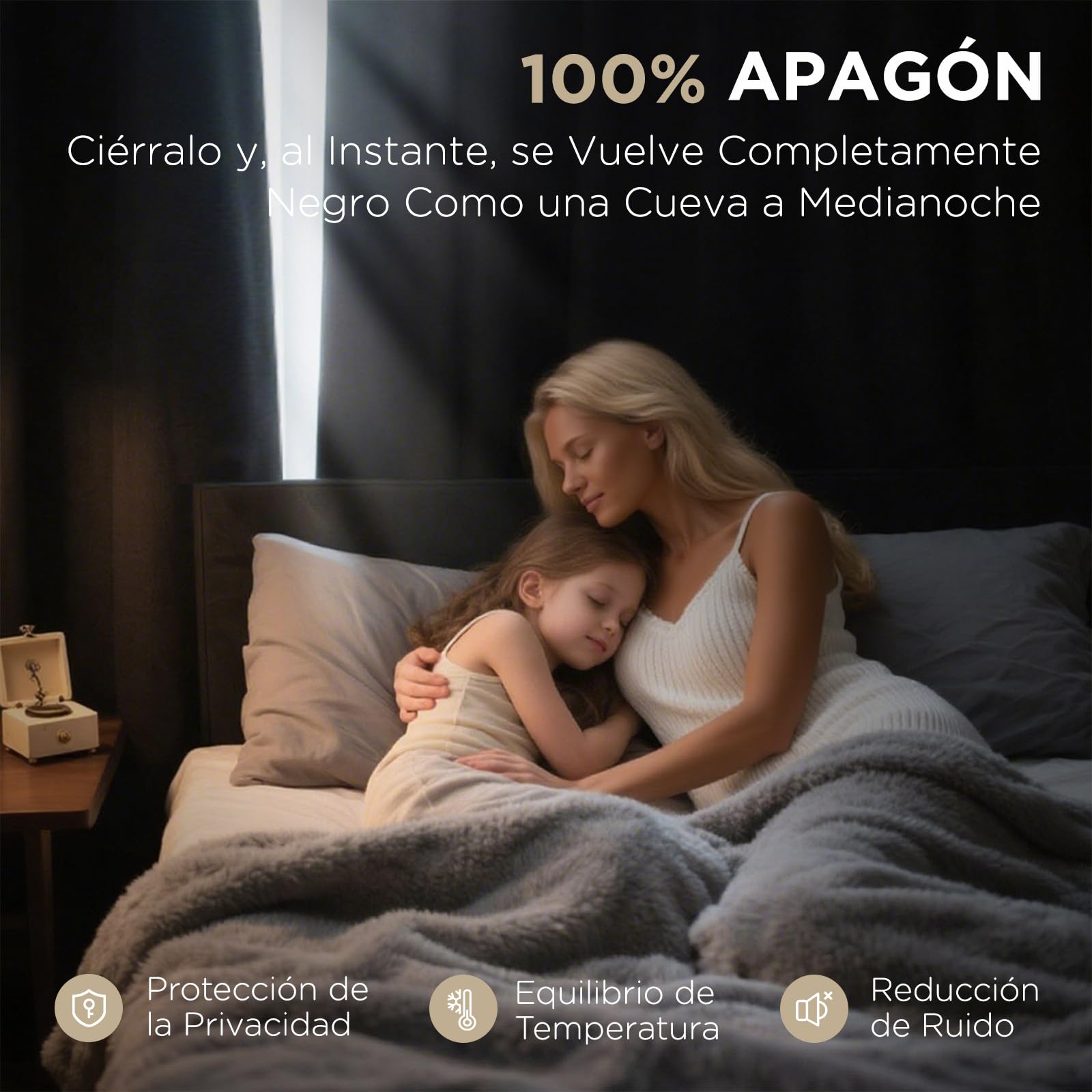 Joydeco 100% Cortinas Opacas 2 Piezas, Lino Cortinas Dormitorio con Ojales Anti Luz Cortina Termica Aislantes Frio y Calor para Salon(Gris, 2x140x175cm)
