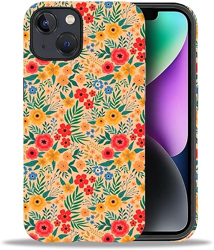 Miniatura 54 de Funda para iPhone 11 Pro Max, flores rojas coloridas 2 en 1, carcasa rígida + silicona, a prueba de golpes, protección contra caídas compatible con