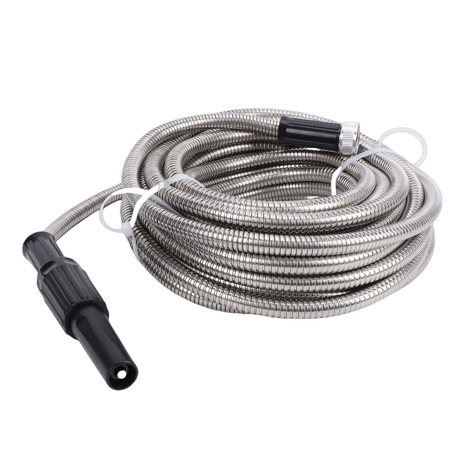 Ausla Tubo Flessibile da Giardino Retrattile Tubo Flessibile per Acqua in Acciaio Inossidabile 50FT con Ugello Spruzzatore Retrattile Automatico per Lavaggio Auto Cortile Prato Patio