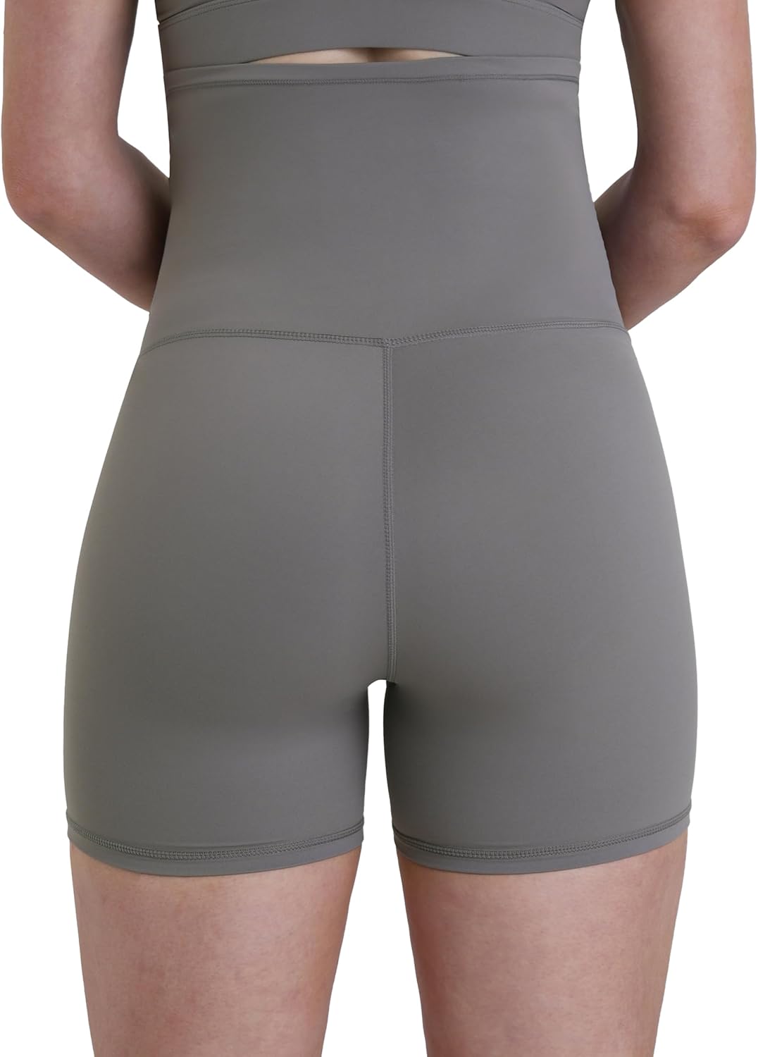 Sunzel Maternity Yoga Shorts Over The Belly 5” Pregnancy High Waisted Workout Running Athletic Gym Biker Shorts - Image 4