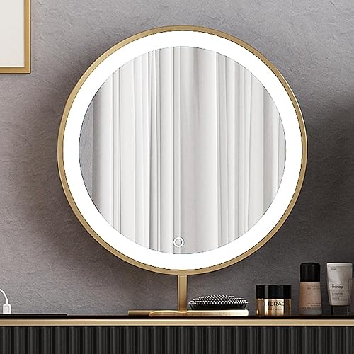 Miniatura 7 de Lartis Mesa de tocador de maquillaje de alta calidad, tocador de almacenamiento, juego de tocador con taburete tapizado de madera maciza, espejo LED