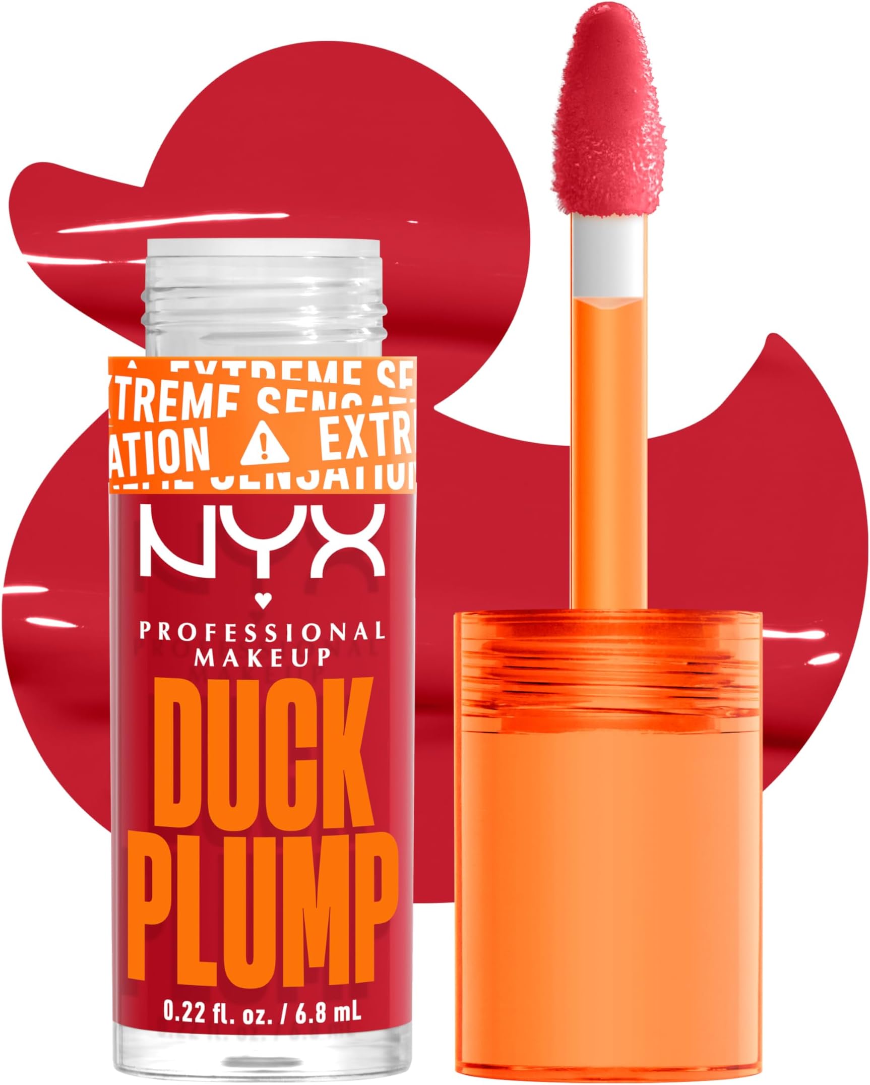 Lip Plumping Gloss, Intense Colour and High Pigmentation, With Extreme High Shine Finish, Infused with Spicy Ginger, Vegan Formula, Duck Plump, Cherry Spice