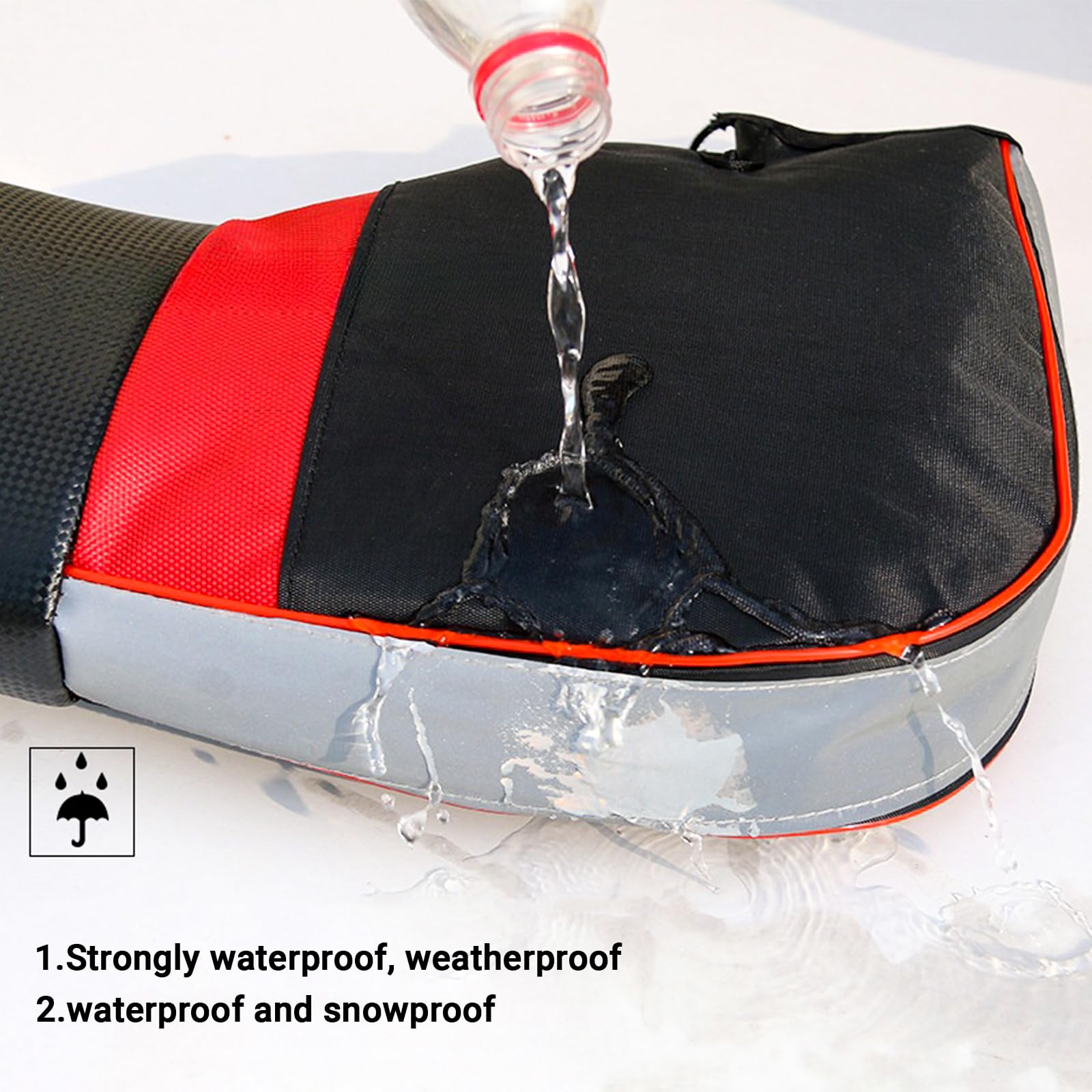Gants de Moto et Vélo Hiver Imperméables - Doublure Polaire Chaude Anti-Vent | Protection Renforcée Contre Le Froid | Universel Scooter/Moto/Vélo (Homme/Femme)