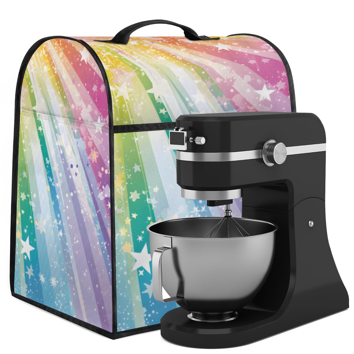 Coffee Maker Cover Star Colorful Kitchen Appliance Covers Small Appliance Covers Blender Cover Juicer Cover Dust Covers for Kitchen Appliances with Top Handle and Pockets,Washable,B517