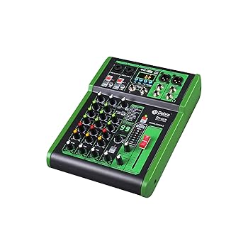 DJミキサーポータブル　オーディオミキサー　Bluetooth パーティスタジオ Mini ポータブル ステレオ 4チャンネル オーディオ ミキサー