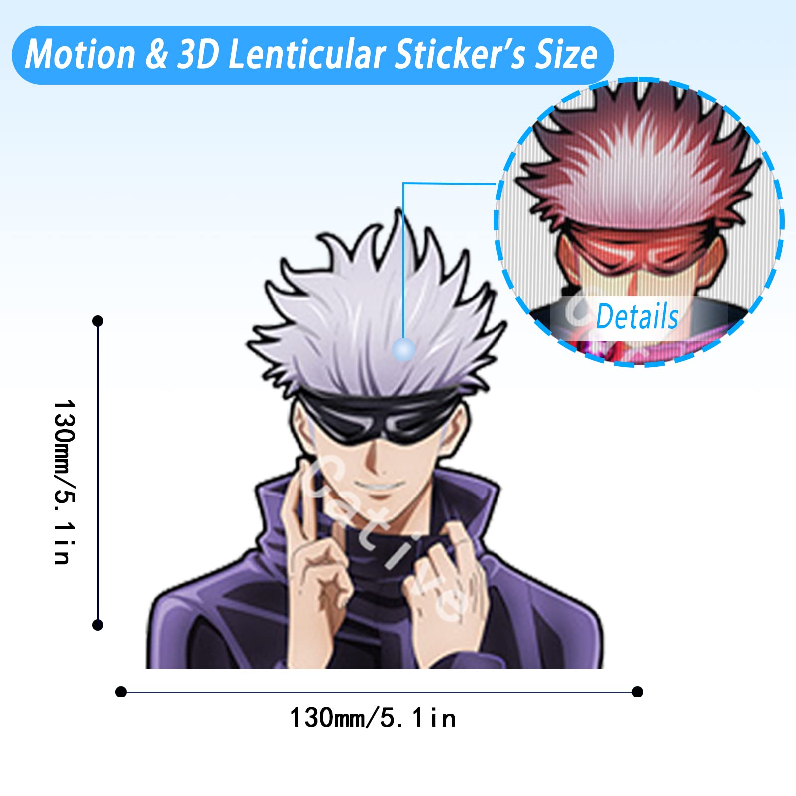 3D-Anime-Aufkleber Wasserdicht & Mehrfach Verwendbar – Für Auto, Laptop, Skateboard & Wand | Wechselnde Motive Je Nach Blickwinkel