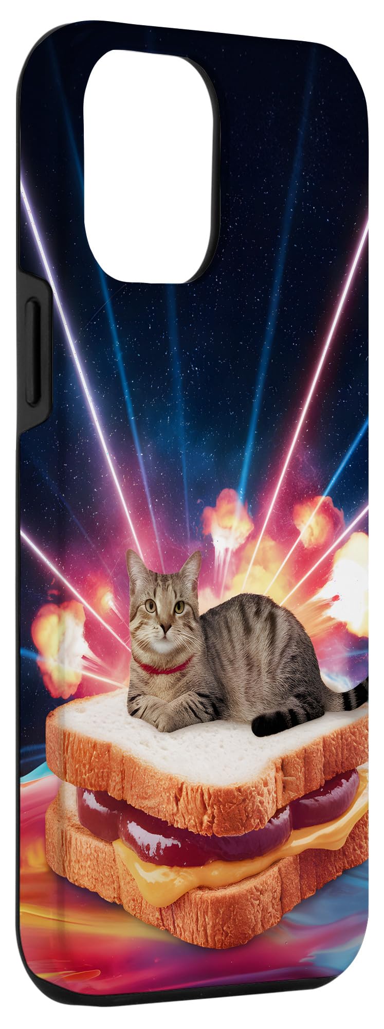 iPhone 13 Pro Max Space PB&J Cat Sandwich Case - Image 3