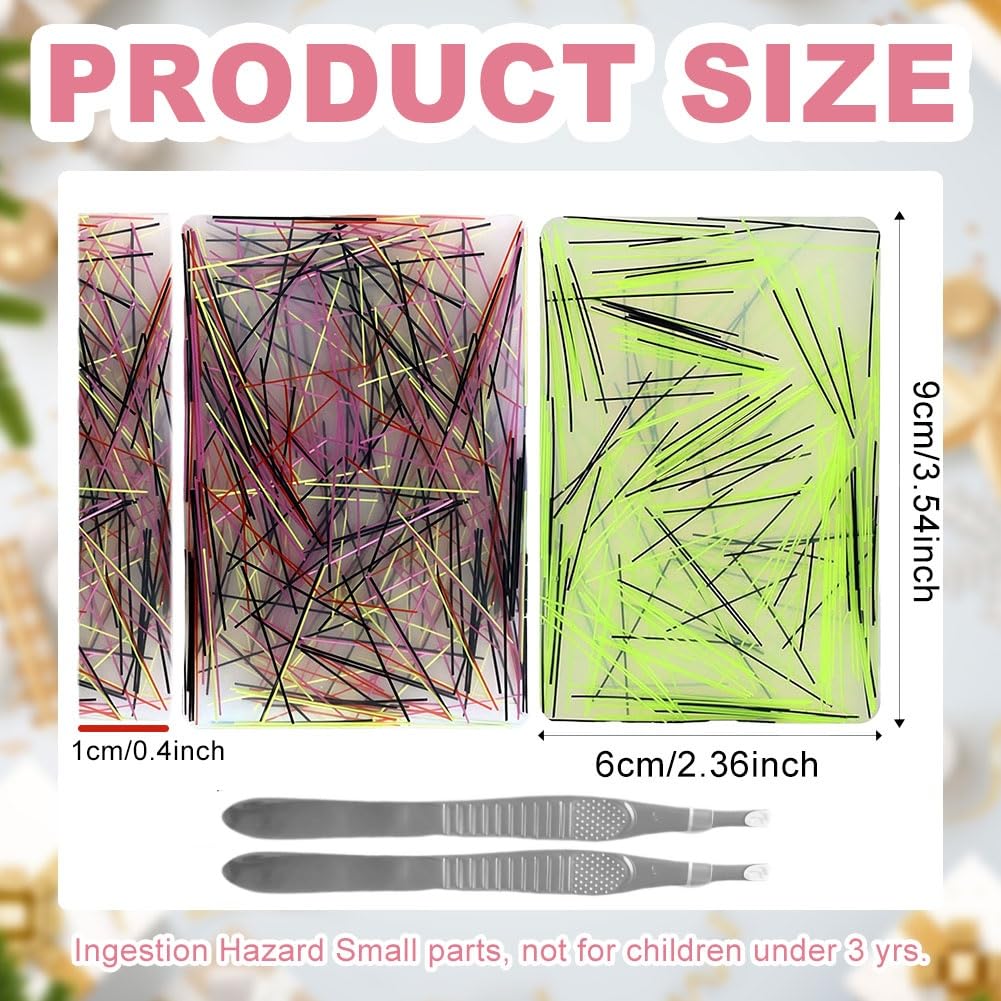 2Pcs Picky Pad Skin Picking Fidget Toys with Beads &Tweezer Silicone Sensory Toys Hair Picking Fidget for Release Anxiety Stress Relief for Trichotillomania Portable Fidget Pad for Travel (E) - Image 2
