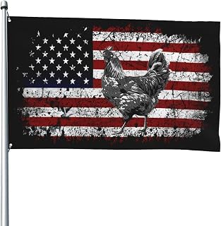 Chicken American Flag USA 4x6 Ft Flags Perfect Events Celebrations Outdoor Promotions Durable Material Outdoor Display