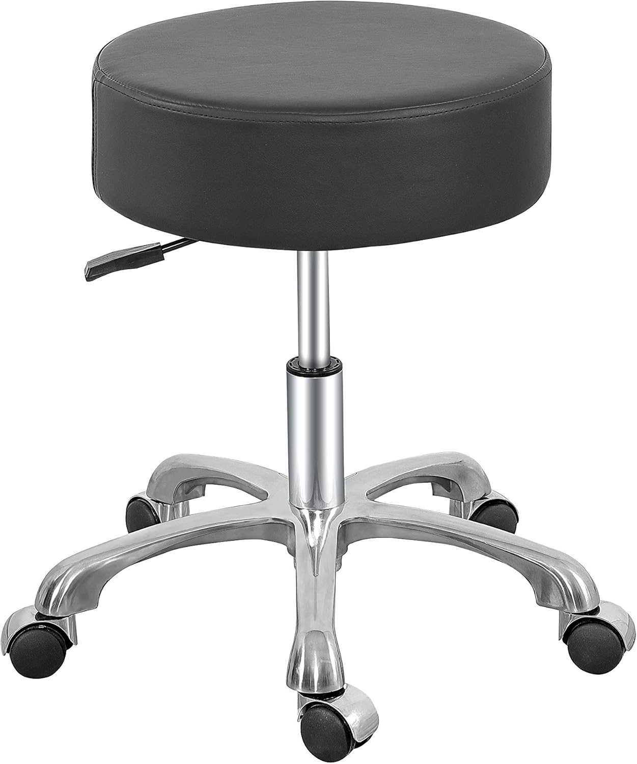 Comfy Memory Foam Heavy Duty Rolling Stool,Adjustable Chair with Wheels for Doctor,Shop,Nail Tech,Potters,Medical,Massage,Artist,Tattoo,Studio,Office,Pedicure(Black)