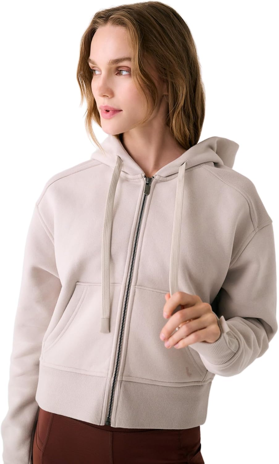 LOLË Womens Yonder Full Zip Cropped Sweatshirt | Soft & Versatile | Relaxed Fit Hoodies for Women - Image 4