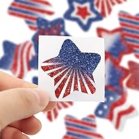 Vista 5 de Fancy Land 500 calcomanías para el 4 de julio, 4 de julio, rollo de estrellas patrióticas para niños, decoración de aula, calcomanías de estrellas