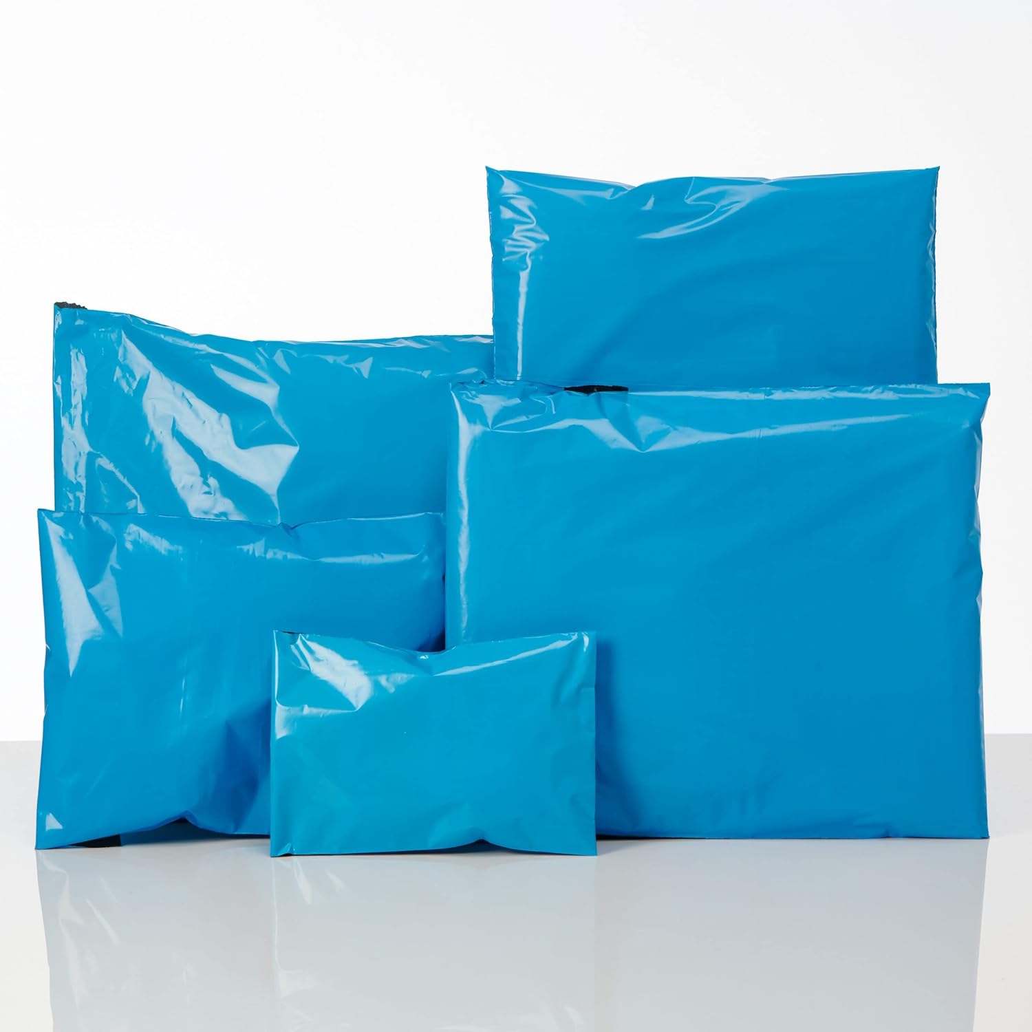 50 Pcs 17 x 22 Inch Light Blue Coloured Packaging Bags, Extra Large