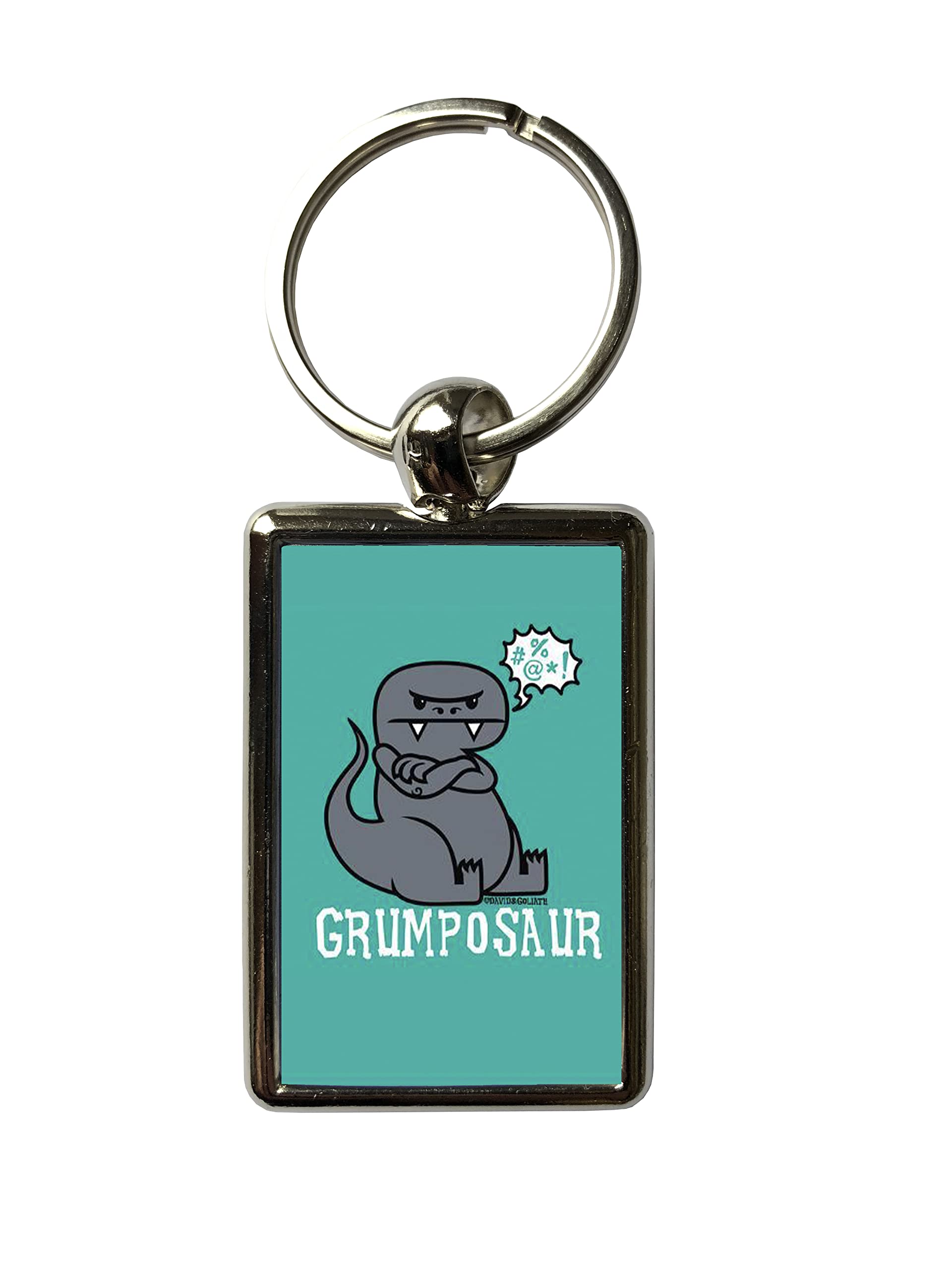 Super Universe Grumposaur Funny Metal Keyring 3 x 4.5 cm