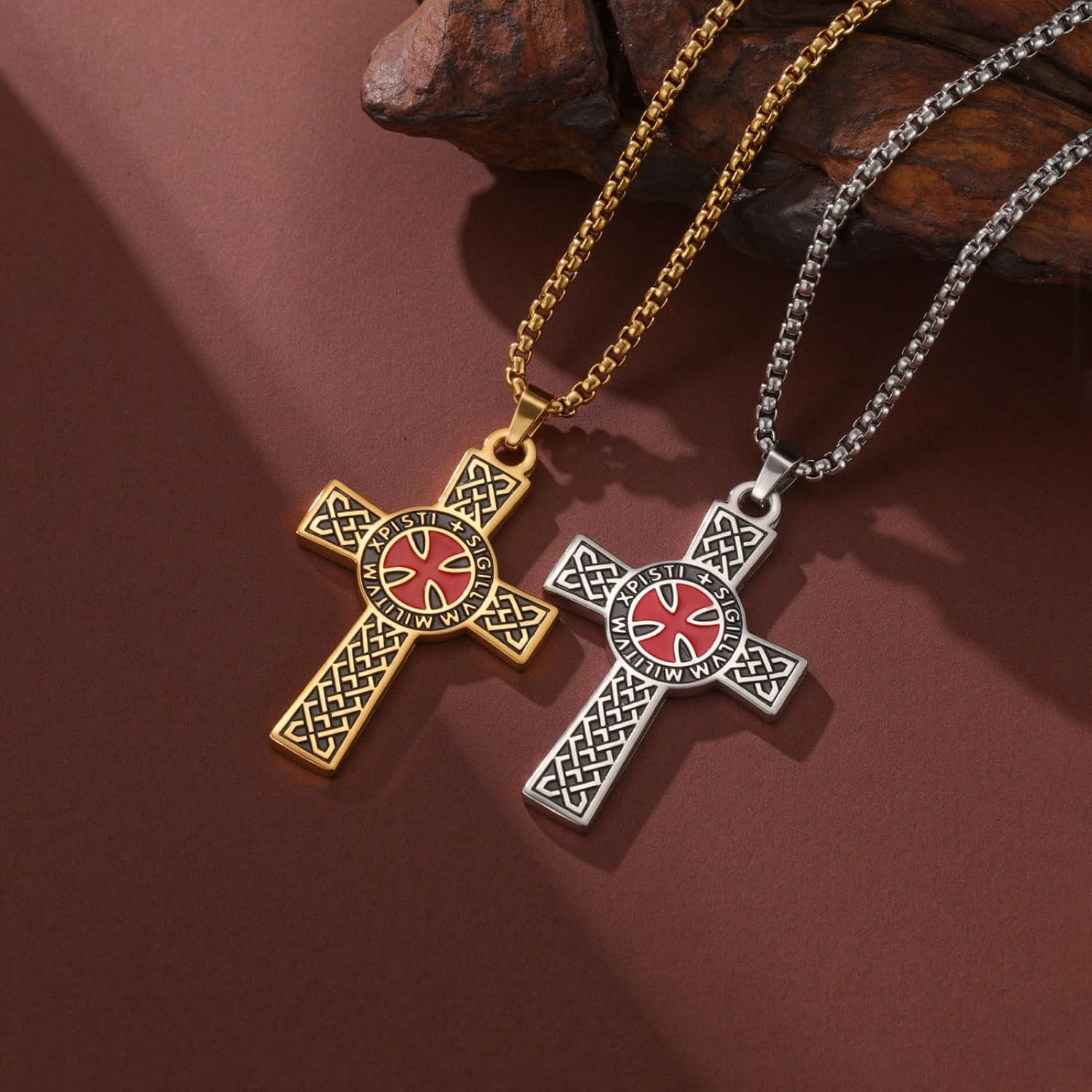 Dreamtimes Knights Templar Cross Necklace for Women Men Stainless Steel Vintage Crusader Holy Knight Necklace Dainty Religious Jewelry - Image 8