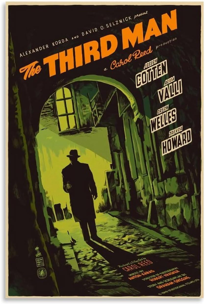 KKPLMM The Third Man Movie Poster Poster Decorative Painting Canvas