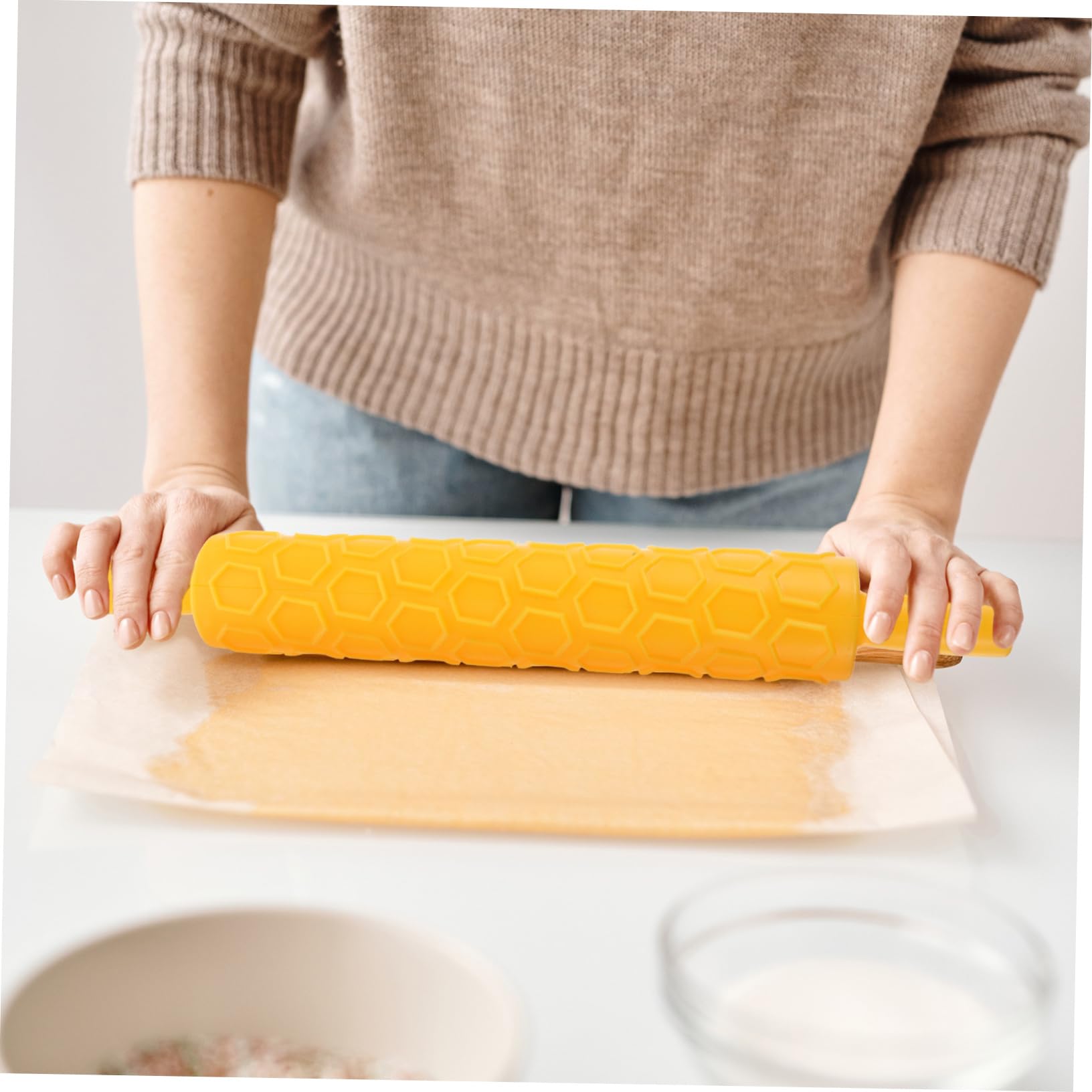 Rodillo de Repostería Creativo de Plástico 4 Piezas Relieve para Elaboración de Pasteles y Resultados Uniformes, Ligero y Fácil de Usar Color Aleatorio
