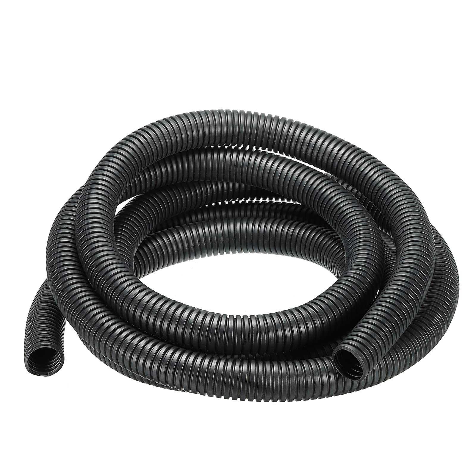 DMiotech25mmx20mmx3.0m Plastic Non-Split Corrugated Tubing Indoor Outdoor Cord Management for Wrap Tidy Office Garden