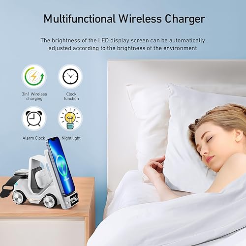 Miniatura 5 de Cargador inalámbrico multifuncional 3 en 1, para iPhone 15 14 13 12 11 Pro X XR XS Plus Series para Samsung Galaxy S23 S22 S21 S20 Note 20 10