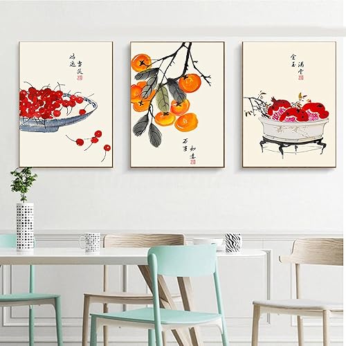 Arte Japonés Retro Impresión de Lienzo Imágenes Fruta Implicación Cuadros de Lienzo Cuadros de Pared Vintage Para Cocina Decoración Del Hogar