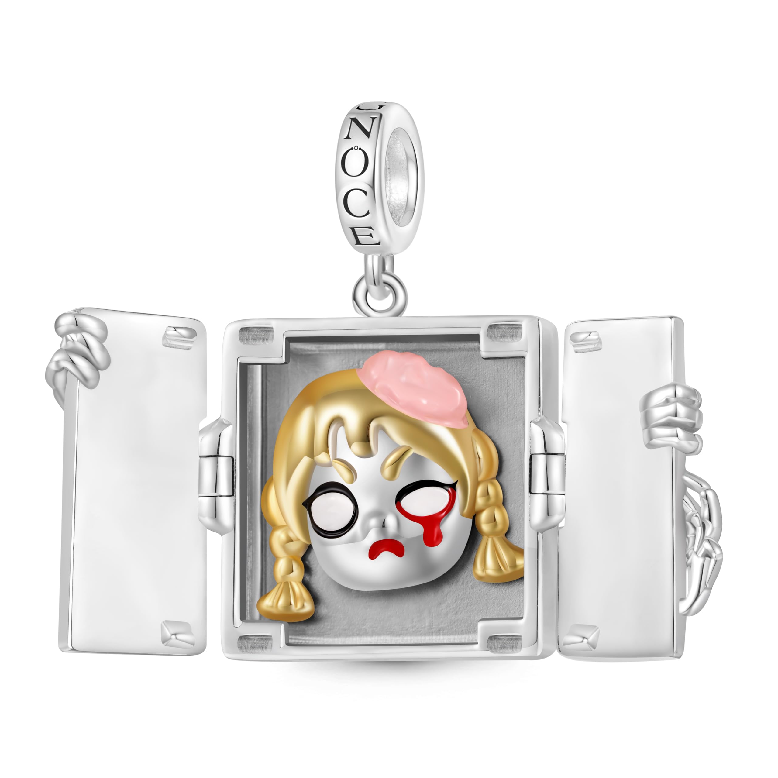 GNOCE Charm Anhänger Walking Dead Carl Grimes Anhänger 925 Sterlingsilber Beads Charms für Frauen und Mädchen Schmuckgeschenk für Filmfan