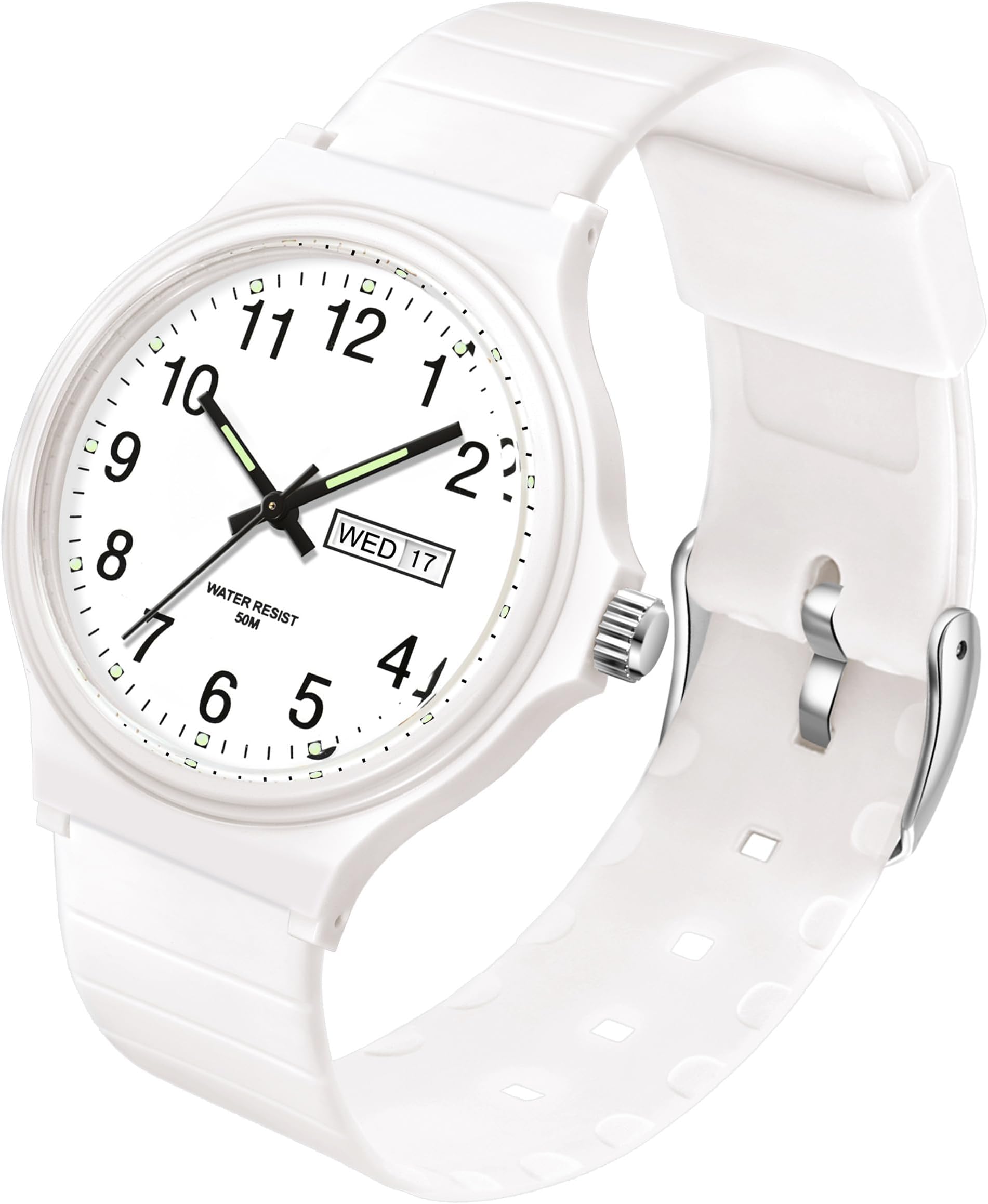 Women's Watch Waterproof Ladies Watches Sport Wrist Watch Nurse Analog Simple Minimalist Casual Watch Dress Wristwatch with Day Date White Black Pink Gold Green Purple
