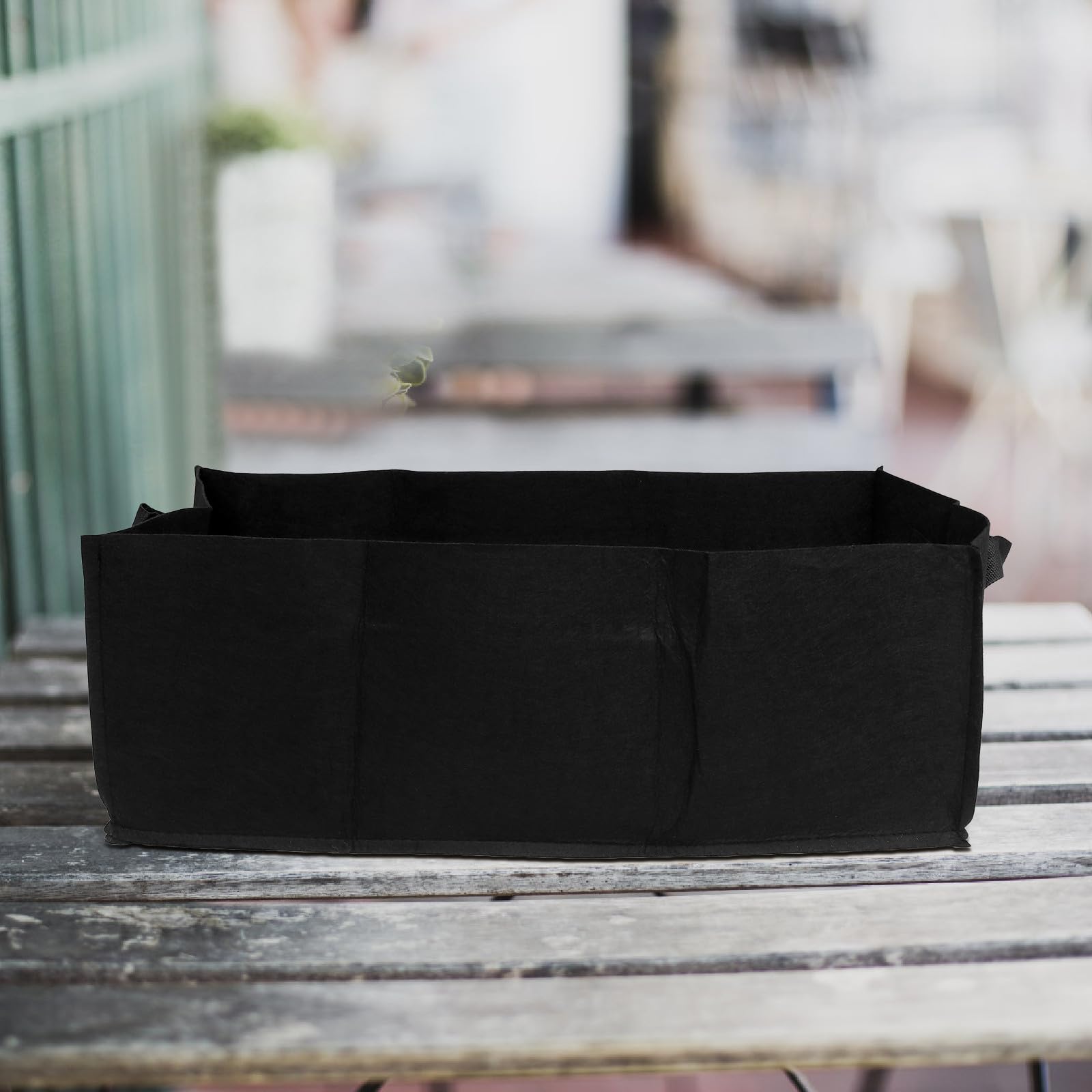KESYOO Bolsas de Cultivo Reutilizables de Tela No Tejida Negras, Tamaño Grande 60x30x20 Cm, Paquete de 6 Unidades para Siembra en Jardín, Huerto y Balcón, Bolsa de Crecimiento