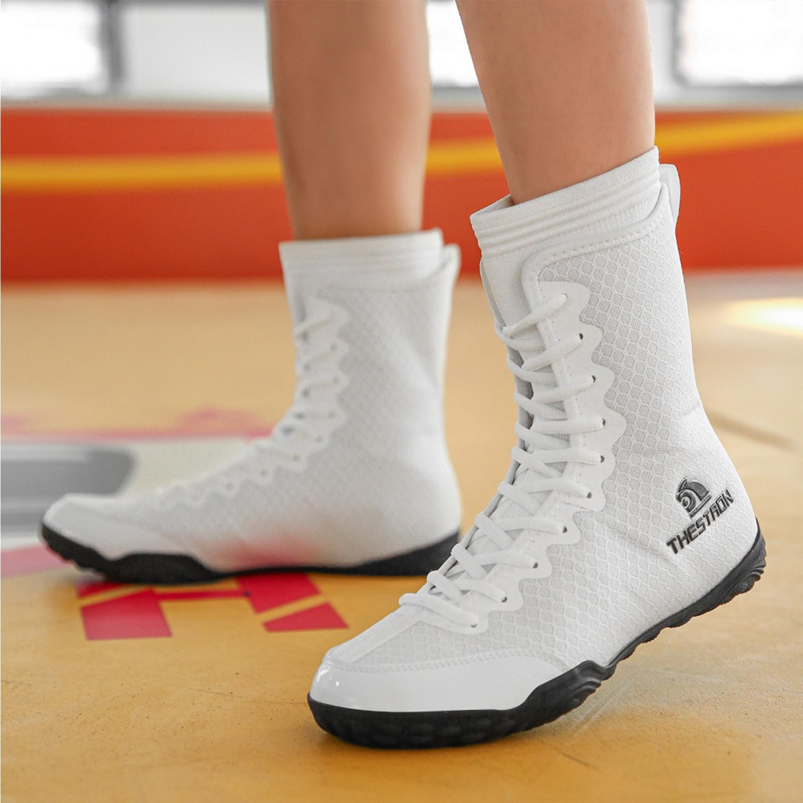 Chaussures de Boxe pour Hommes Chaussures De Lutte Respirantes léger Durable,Antidérapant,pour Taekwondo,Boxe,Kung Fu,Taichi,Lutte