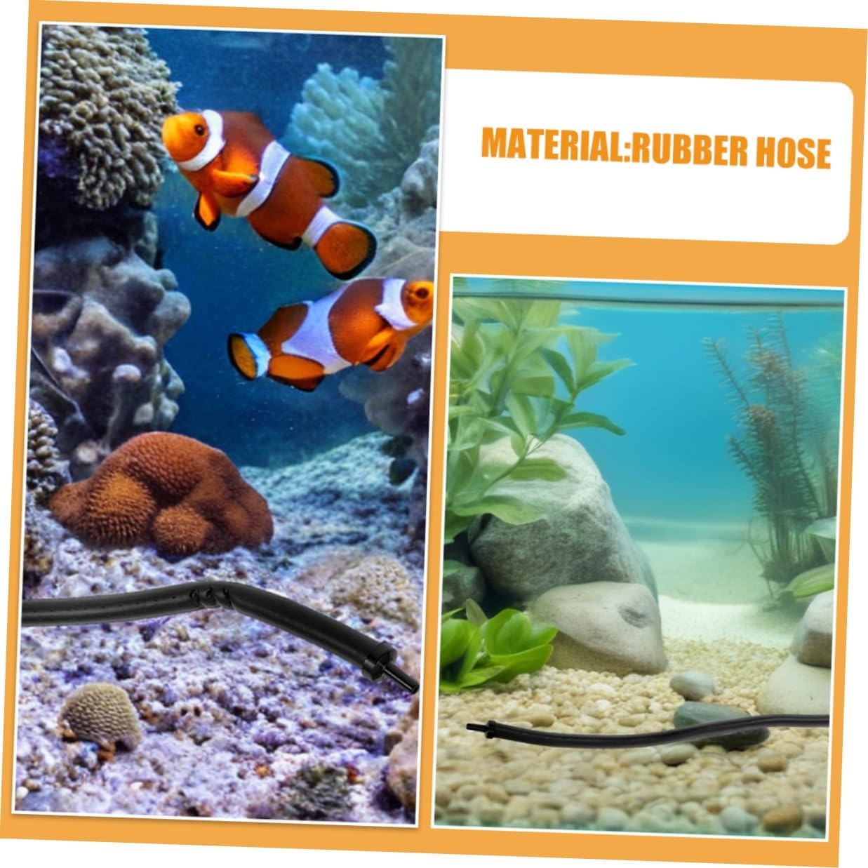DOITOOL 2pcs Aquarium Bubble Tube Air Stone Strip Oxygen Diffuser for Fish Tank Air Pump Accessories 120cm Double Head Hose for Aquatic Oxygenation