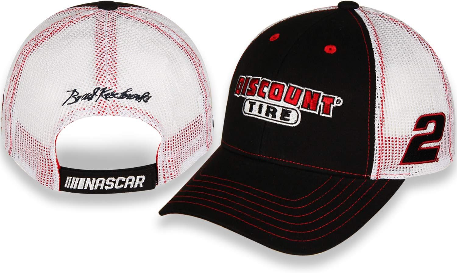 Checkered Flag Brad Keselowski 2020 Dis-Count Tire Sponsor Mesh Hat Black