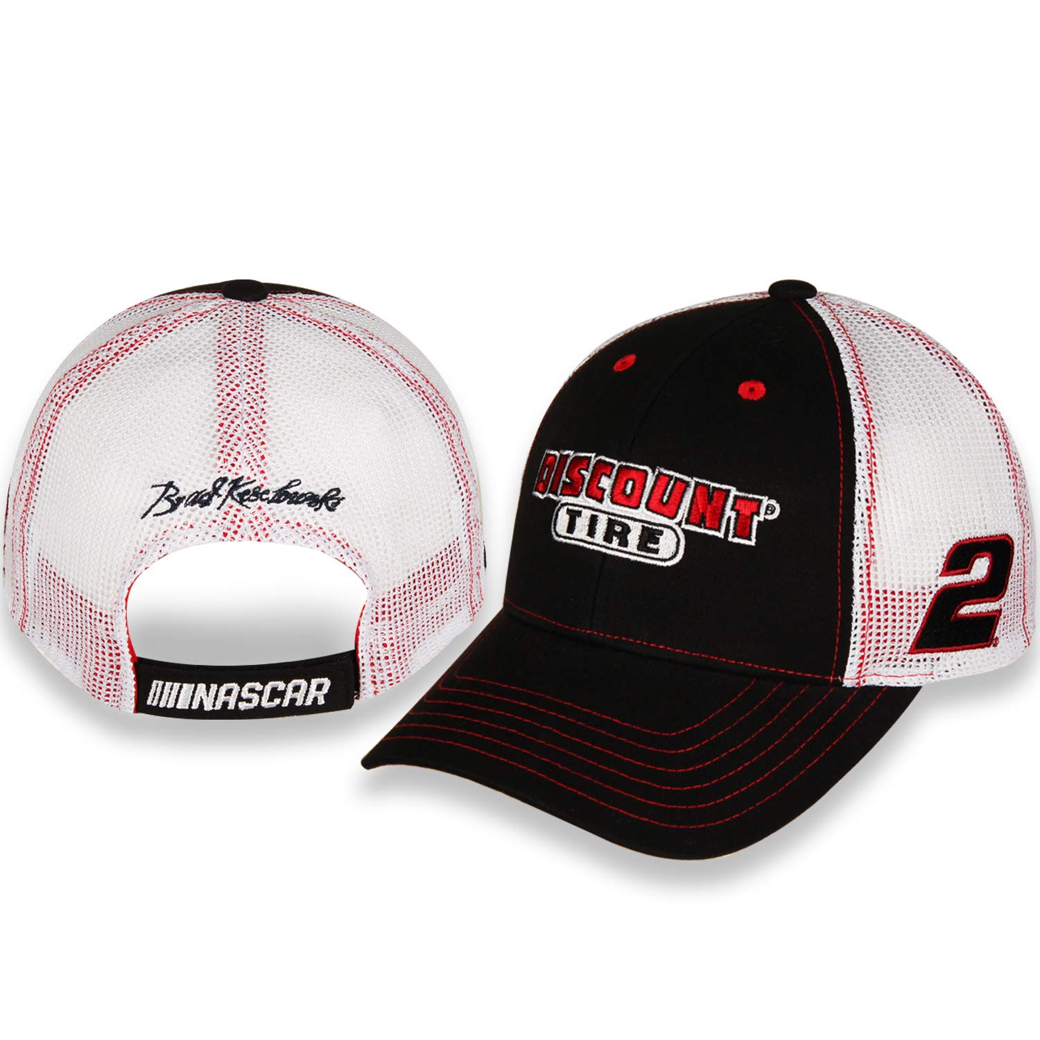 Checkered Flag Brad Keselowski 2020 Dis-Count Tire Sponsor Mesh Hat Black