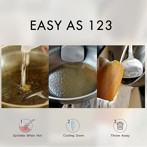 Miniatura 5 de LaSyL Polvo solidificador para aceite de cocina, natural, endurece hasta 2.25 galones sin suciedad, 100% a base de plantas, para eliminación,