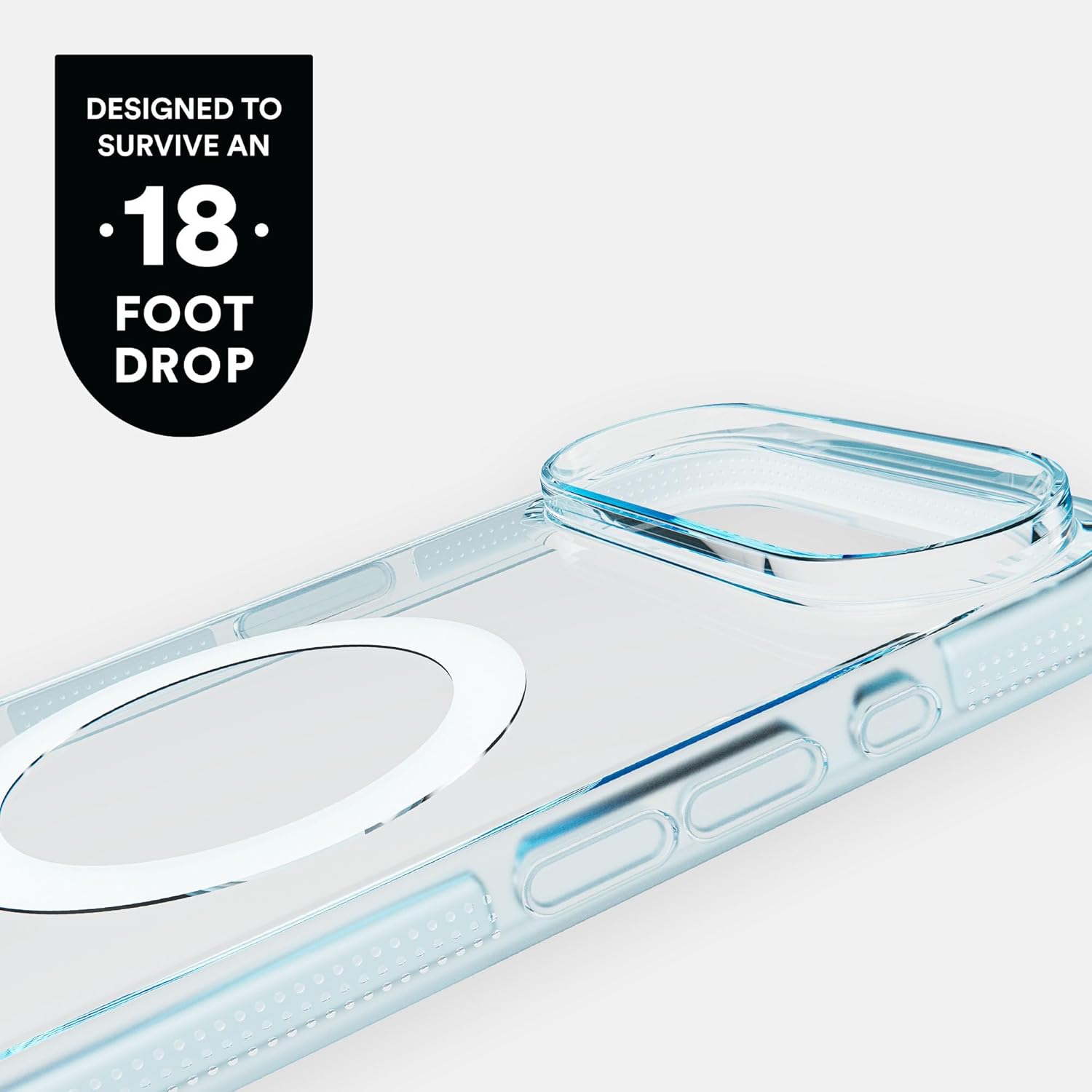 BodyGuardz Ace Pro Compatible with iPhone Air Case - Shockproof Cover with 18FT Drop Tested - Compatible with MagSafe - Wireless Charging - Responsive Buttons (Sky Blue)