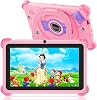 Kids Tablet, 7 inch Tablets for Kids, 32GB Toddler Tablet with Case Included, Parental Control, Dual Camera, GMS, WiFi Pink