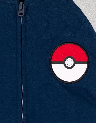 Miniatura 5 de Pokemon Chaqueta universitaria de felpa francesa con cremallera, tallas de niño pequeño a niño grande (4-18-20)