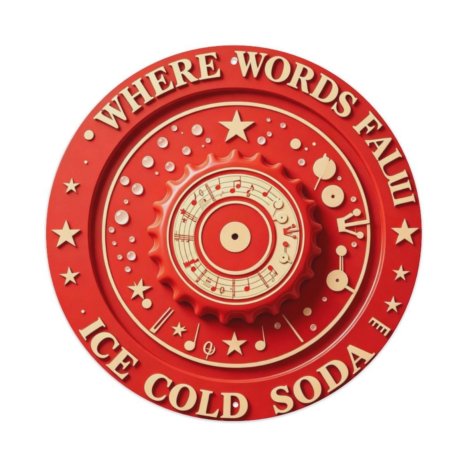 Ice Cold Soda Metal Tin Sign Plaque