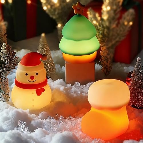 Miniatura 12 de Axolotl - Luz nocturna para niños, 7 colores cambiantes y 3 niveles de brillo ajustables, lámpara de noche de silicona recargable, lámpara de noche