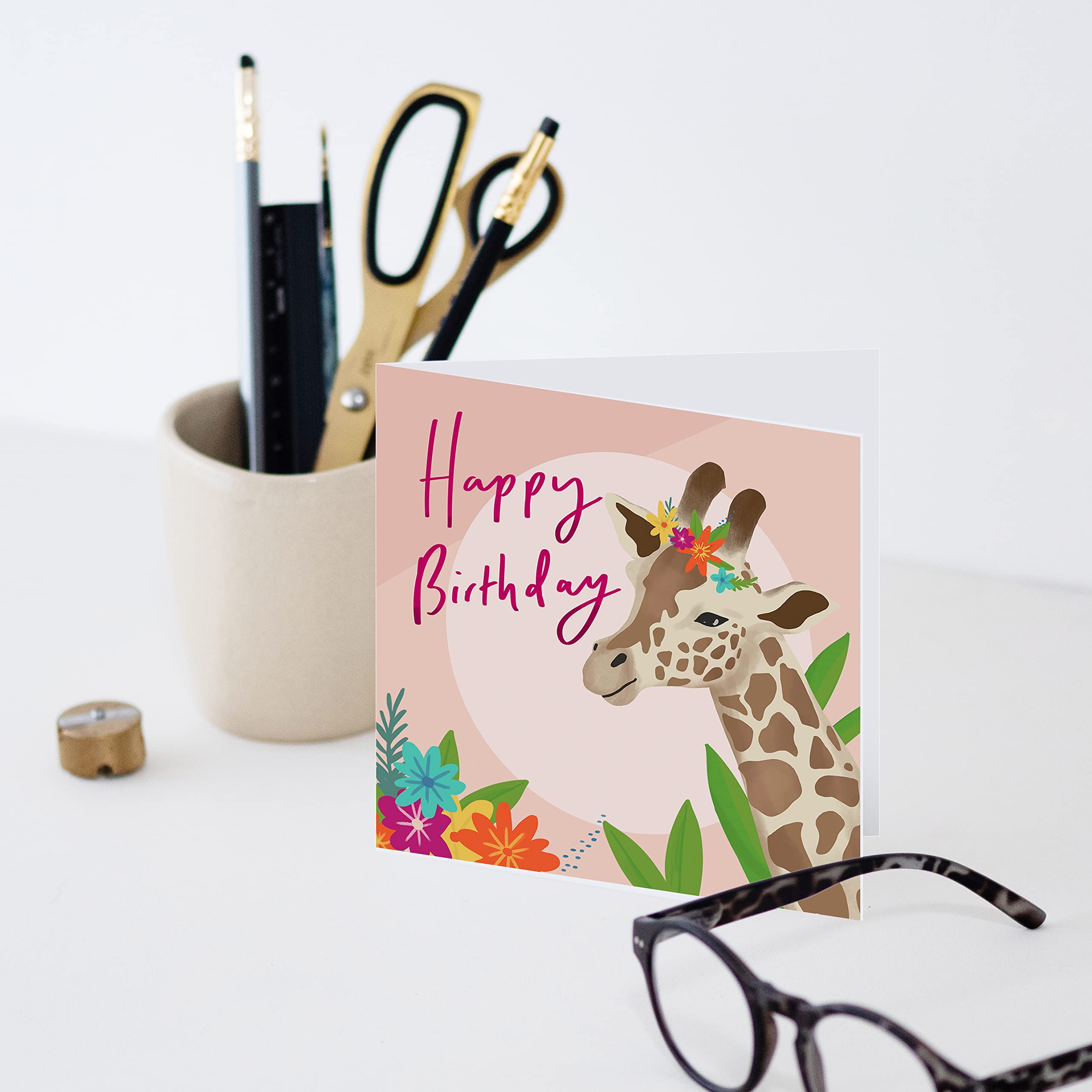 Old English Co. Carte D'anniversaire Florale Pour Vos Amis Et Votre Famille – Jolie Carte D'anniversaire Pour Femme – Pour Maman, Sœur, Cousine, Tante, Amie | Intérieur Vierge Avec Enveloppe