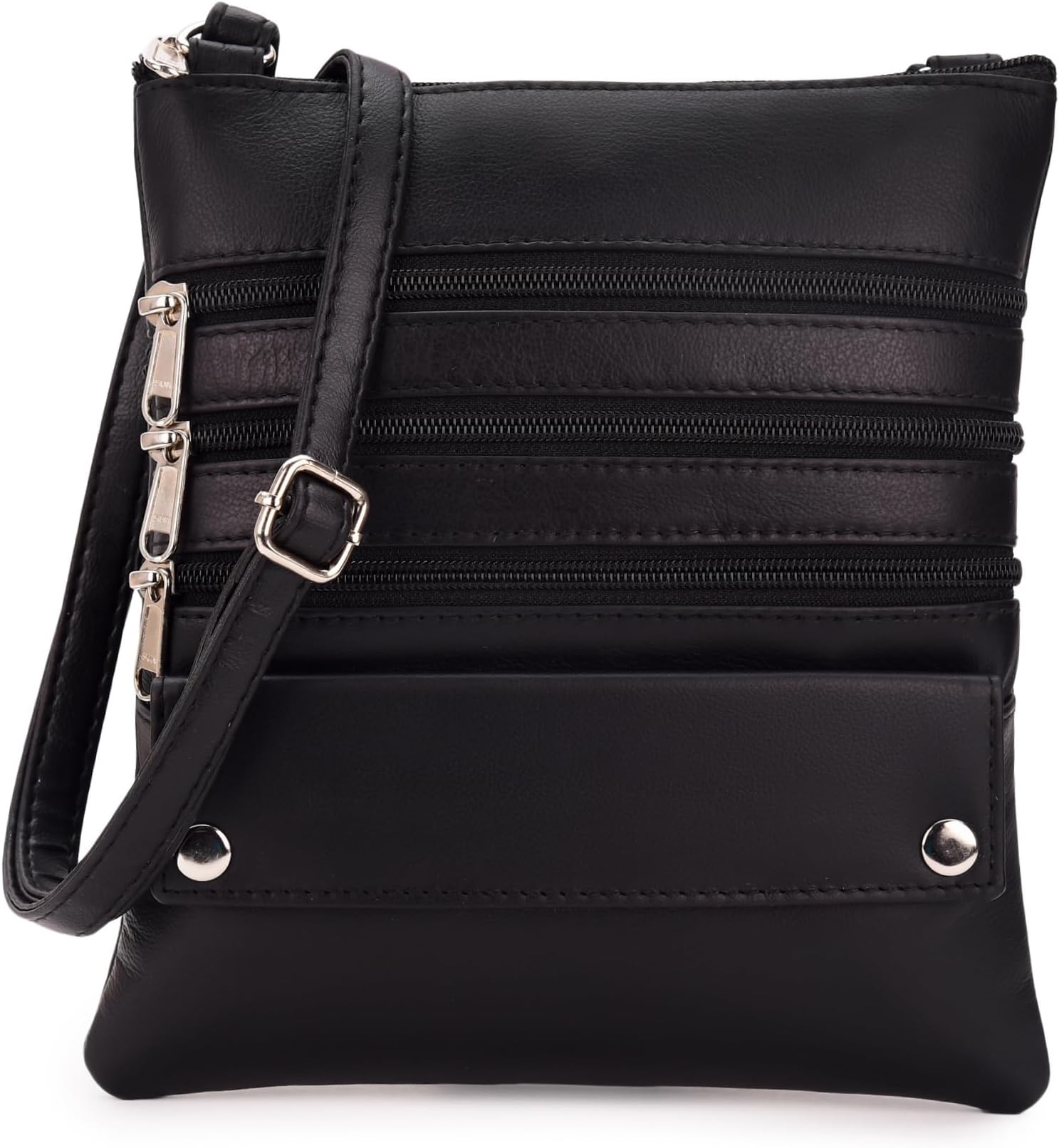 K London Luxury Gloss Leather Small Sling Bag for Unisex | Chest Slinger bag | Crossbody Bag | Side Bag Men | Mini Leather Slings | Corporate Gift Item | Passport Sling For Men And Women (17004)