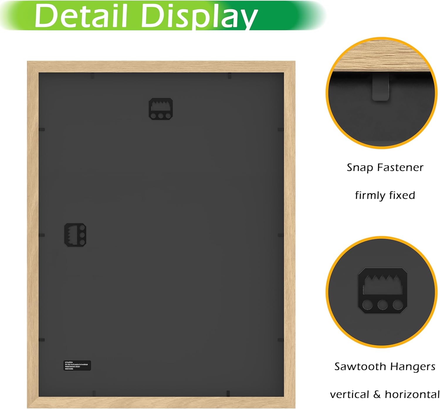 FrameWorks 12x16 mat to 8x12 Classic Wooden Picture Frames With Tempered Glass | Natural Oak | 2-Pack