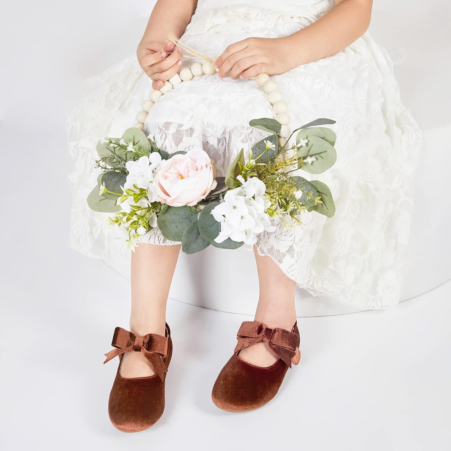 Kiderence Little Toddler Girls Dress Shoes Ballerina Ballet Flats Kids Mary Janes - Image 2