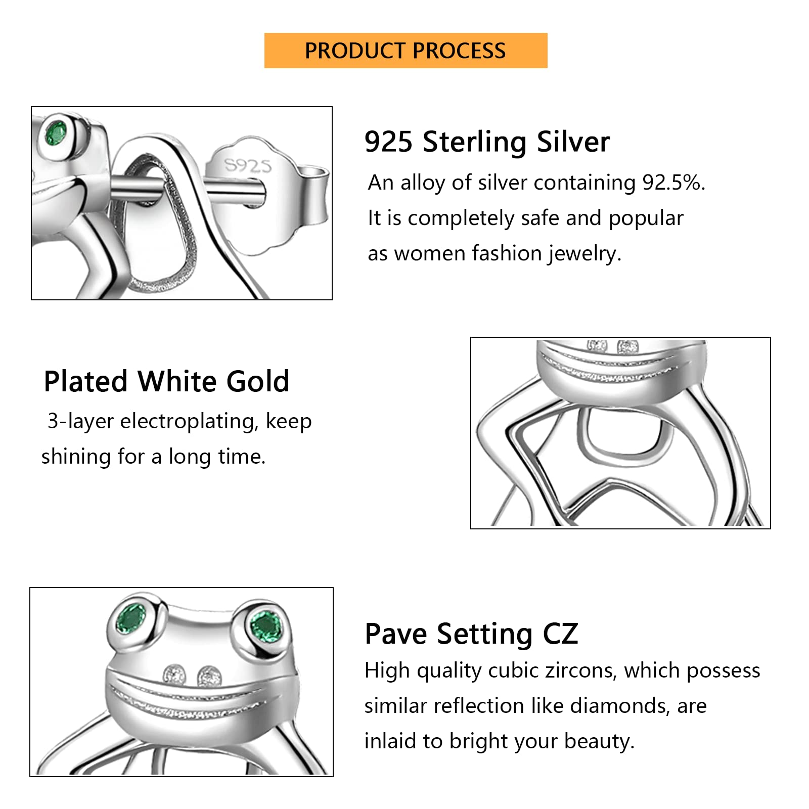 Boucles d'oreilles grenouille pour femme en argent sterling 925 amusant mignon deux voies grenouille boucles d'oreilles bijoux cadeau pour filles adolescentes