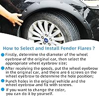 Vista 5 de Negro 4pcs 31.496 in 35.039 in Universal Exterior Fender Flares Flexible Car Body Kit Arcos de Rueda