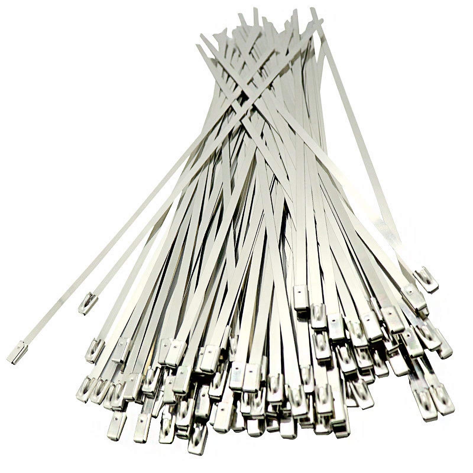 Buy Stainless Steel Cable Ties, 100 pcs 200mm X 4.6mm Exhaust Wrap Self