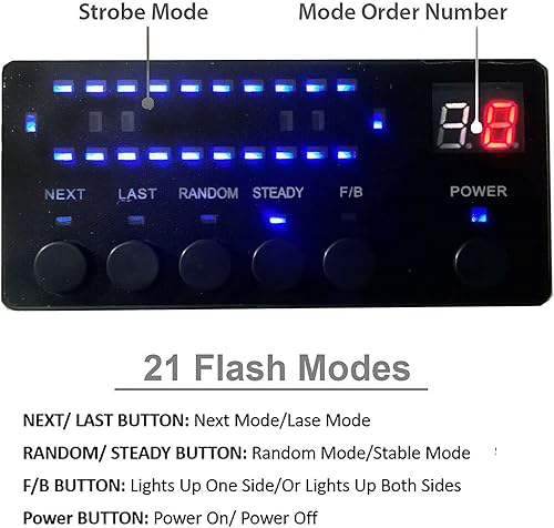 Miniatura 7 de Barra de luces estroboscópicas de emergencia de 51 pulgadas con 96 luces LED de advertencia para vehículos, seguridad, quitanieves, remolcadores,